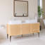 Meuble-lavabo simple 60 po avec lavabo en céramique blanche
