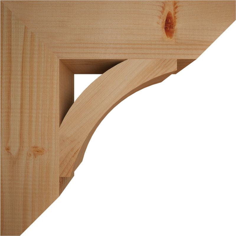 Support en bois / corbeau, Sapin de Douglas, H 16 po x l 3,5 po x P 16 po