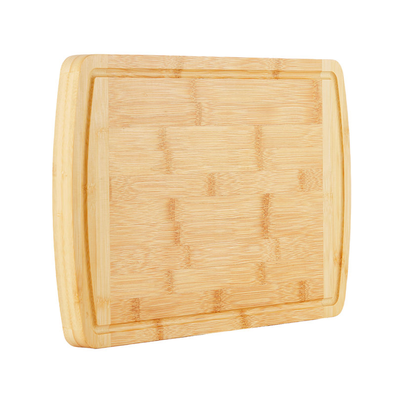 Planche à découper en bambou 16 x 10 x 1 po avec rainure pour la cuisine