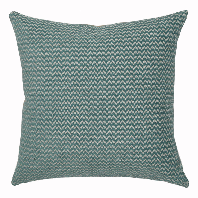 Bergen Chevron Feather Throw Pillow, 22" x 22", Aqua