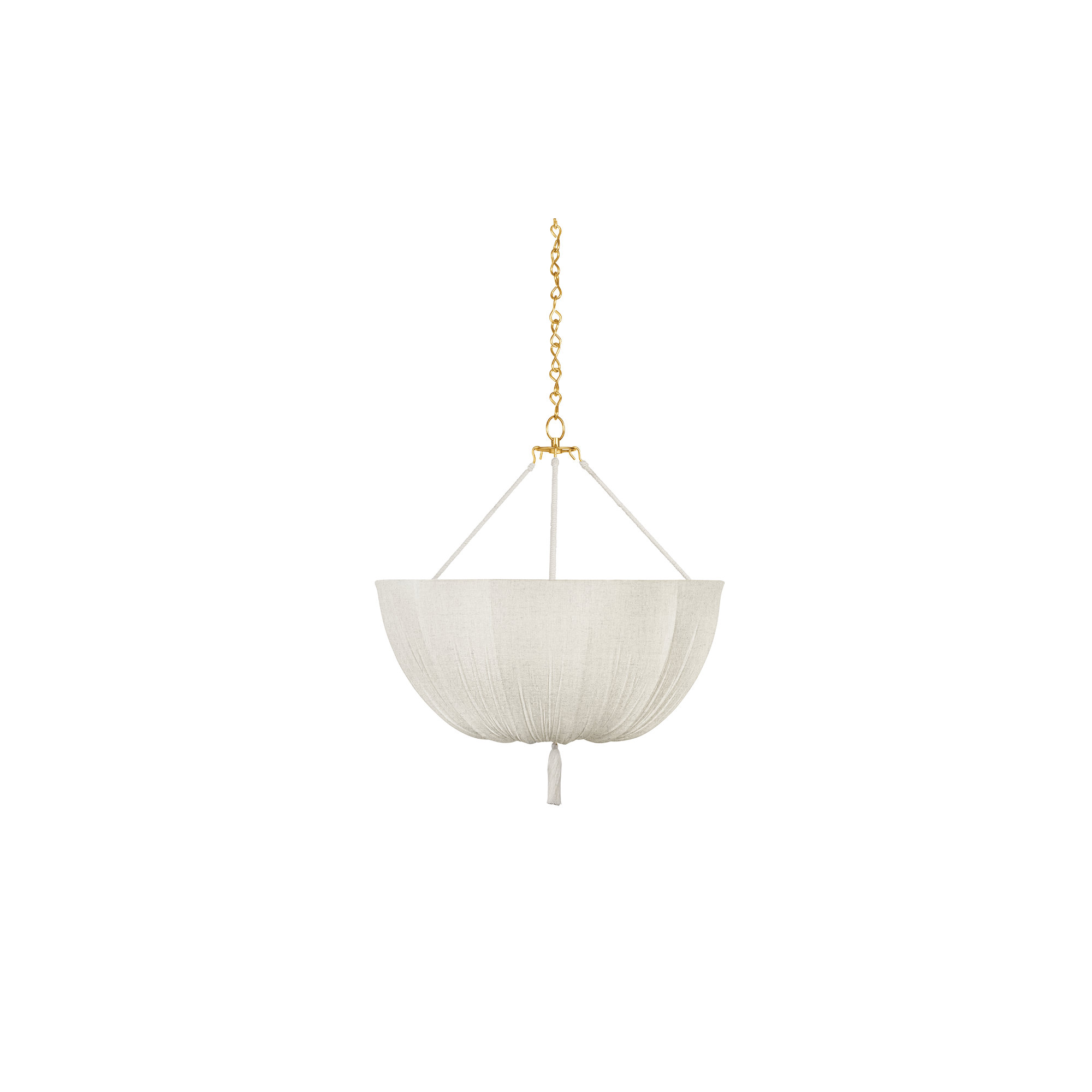 Carolina Pendant in Aged Brass by Cortney Bishop, E26/Medium (Standard), 35.75" H x 30" W x 30" D, 15 W