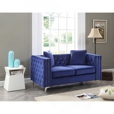 Causeuse chic en bleu