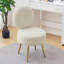 Chaise rembourrée en velours avec tabouret (ensemble de 2)-1786593620