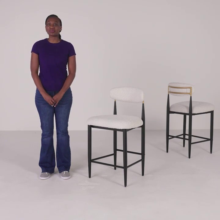 Mercer41 Ackley Amerson Upholstered 25.8'' Counter Stool with