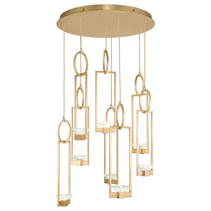 Delphi 8 - Light LED Cluster Pendant, Gold
