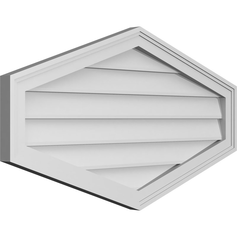 Ventilé vertical à pignon vertical 4/12 po, H 20 po x l 36 po x P 1,5 po