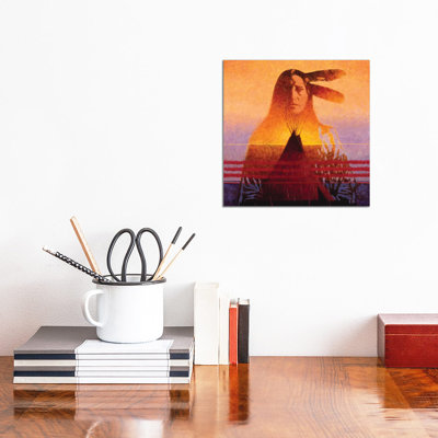 Two Feathers by Joe Velazquez - Wrapped Canvas Painting