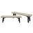 Wood Bench With Grey Finish, Weather Resistance And Delicate Slat Panels In Grey, Classic Panel Design, 600 Lbs Capacity