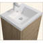 Meuble-lavabo autoportant 24 po avec lavabo, meuble-lavabo avec comptoir en résine de pierre et tiroirs à fermeture en douceur 24 po