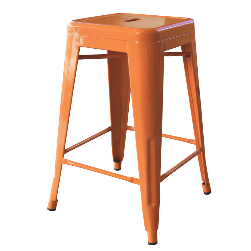 Tabouret bar et de comptoir Itzia, Orange, Tabouret de comptoir (assise de 24 po de hauteur), 4