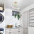 3-Light Modern Sputnik Globe Semi Flush Mount-1377869817