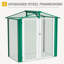 Garden 6 Ft. W X 3.25 Ft. D Steel Outdoor Storage Shed-111009755