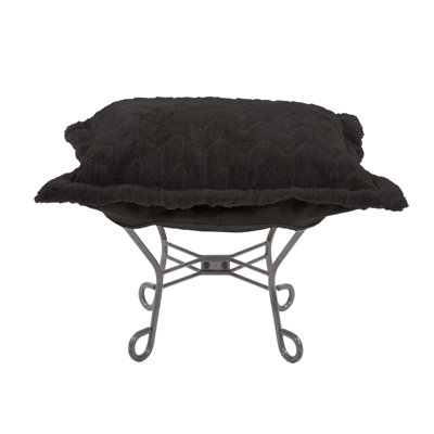Repose-pieds Scroll Puff Angora
