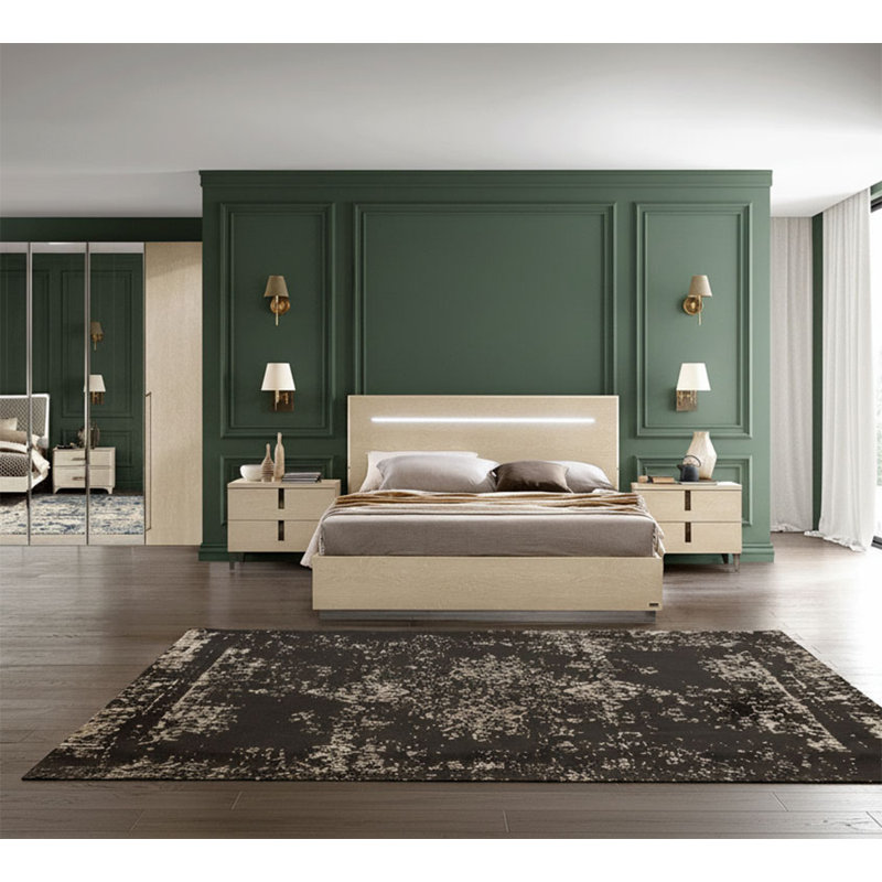 Infinity Camel Queen Bed With Nightstand, King