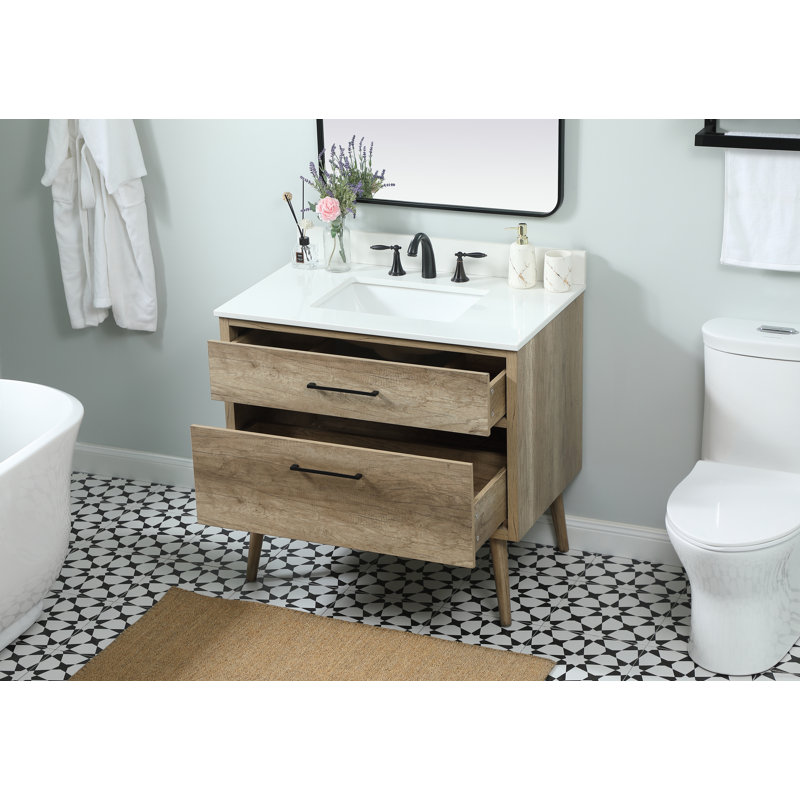 Ensemble de meuble-lavabo simple 36 po Steinfeldt, Chêne naturel