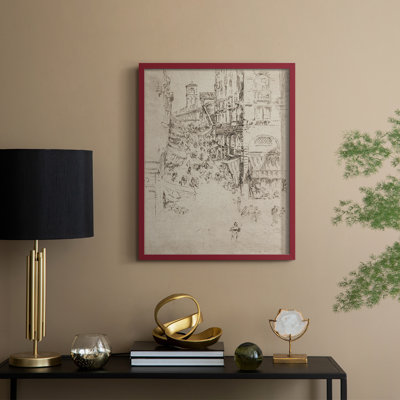 Vintage Sketch LXXXV Framed Print - Solid Wood