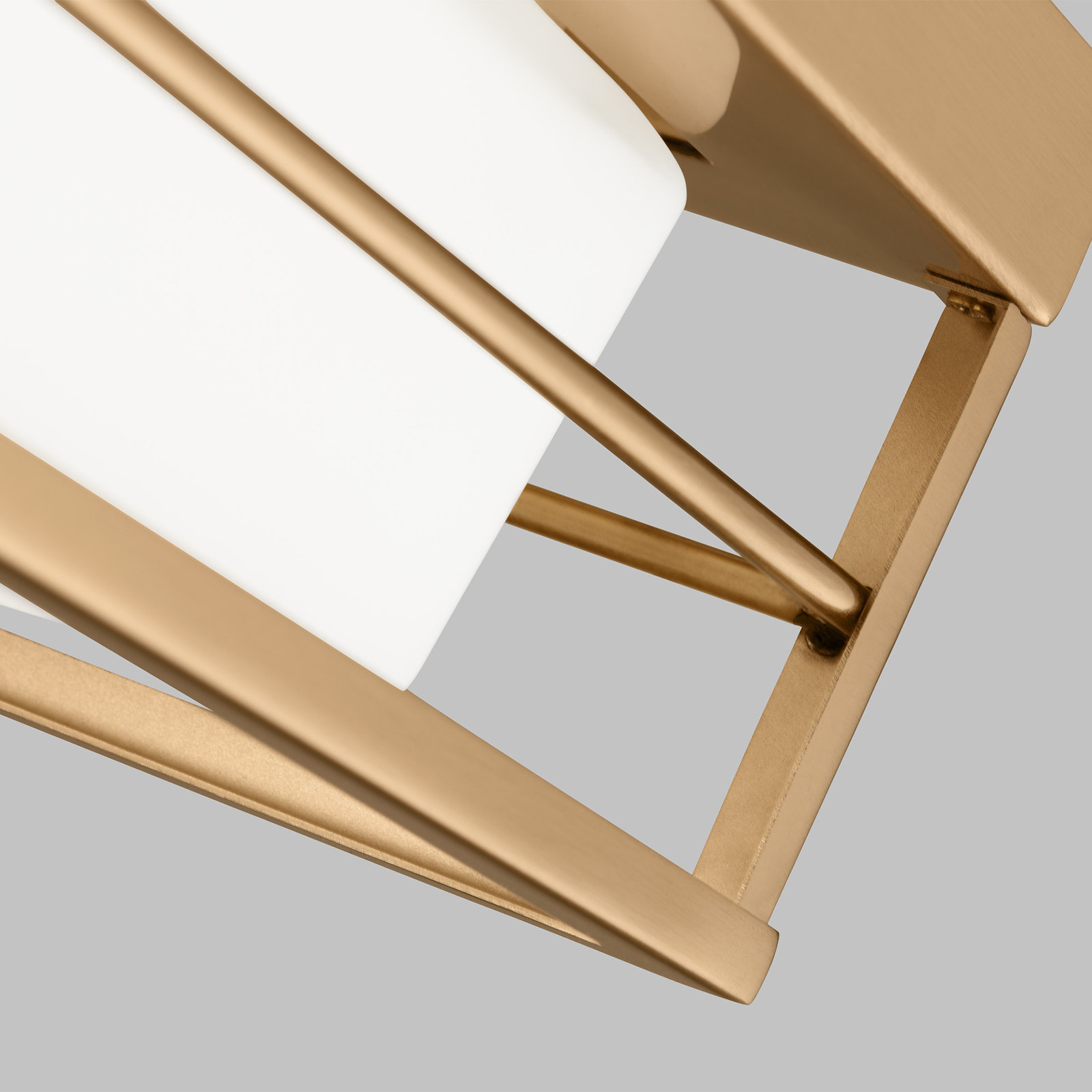 Krista Single Light Glass LED Flush Mount, 3.75" H x 10" W x 10" D, Satin Brass