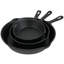 SunnyDaze Decor Pre-Seasoned Cast Iron Skillet Set of 3 Cookware 6", 7", 10"