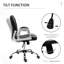 Chaise de bureau confortable en similicuir noir avec siège réglable et fonction berçante