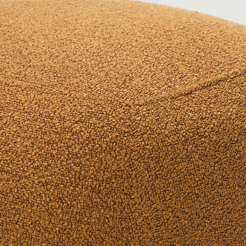Overstreet 23" Wide Boucle Upholstered Ottoman, Brown Boucle
