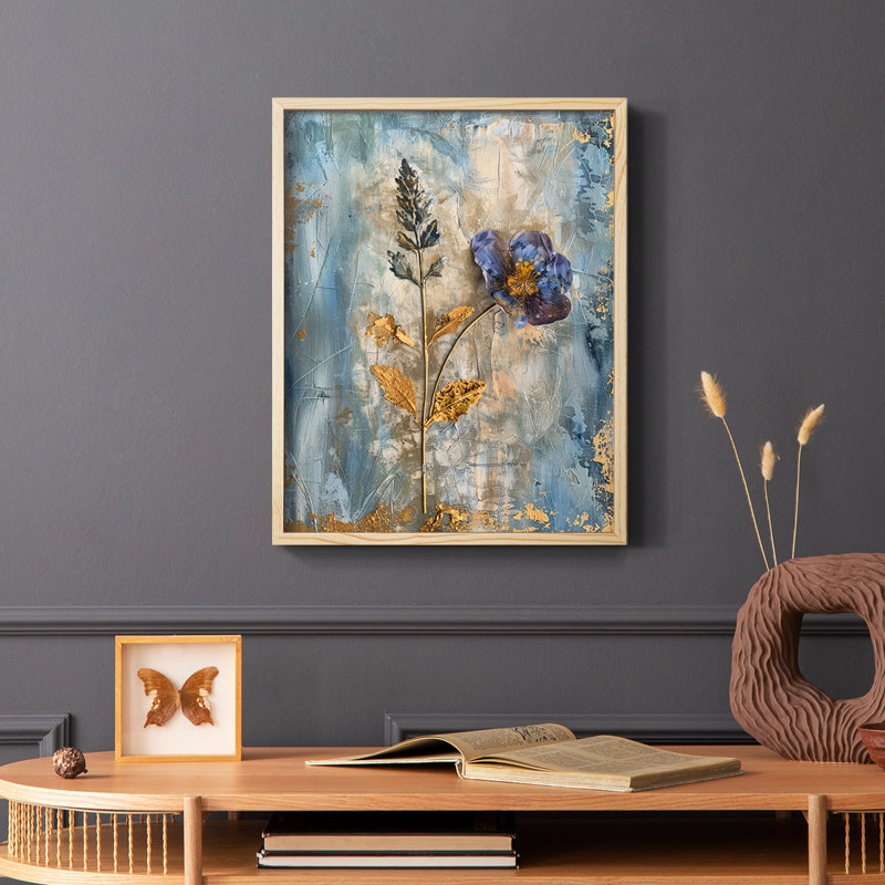 FLORAL Series XLI - reproduction encadrée de qualité supérieure - prête à être accrochée - aucun clou requis