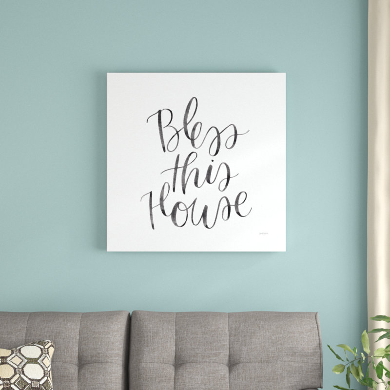 Home Sweet Home IV BW by Jenaya Jackson - No Frame Print on Canvas, 76cm H x 76cm W x 3.8cm D