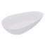 Baignoire autoportante de 59 po à surface solide, baignoire autoportante en résine de pierre de luxe fabriquée à la main avec trop-plein et bonde escamotable, blanc brillant