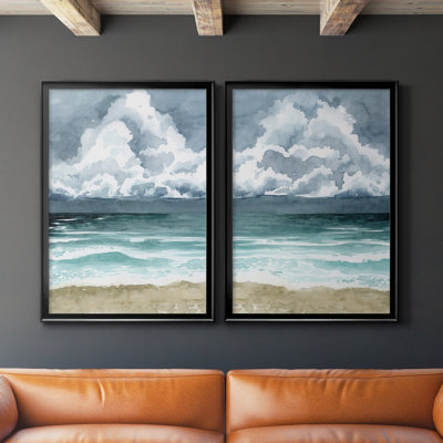 South Beach Storm I - 2 Piece Picture Frame Print Set on Canvas -  Rosecliff Heights, DA2D3C8122CD45AB9B030E2BE5249074
