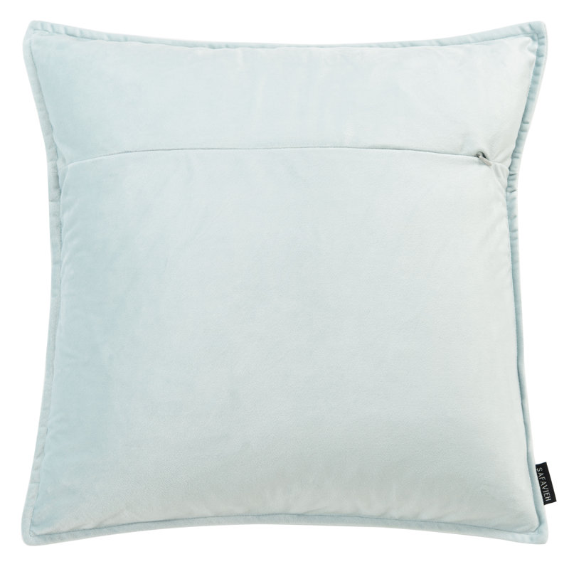 Powder Blue Plush Polyester 18" Square Bed Pillow