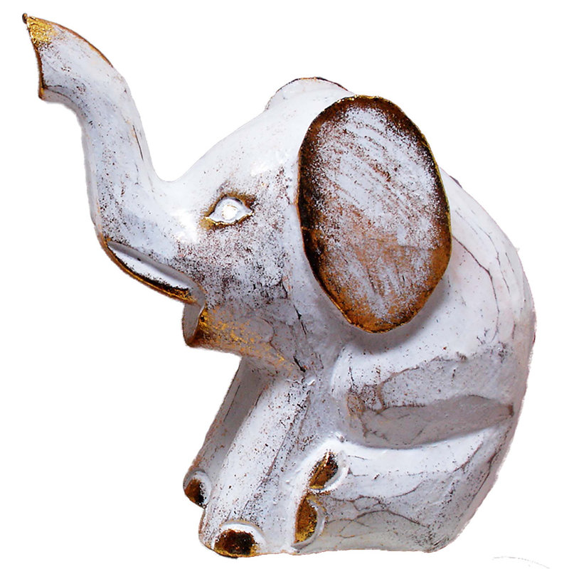 Figurine Caffey, 4" H x 5" lx 4" p, Blanc
