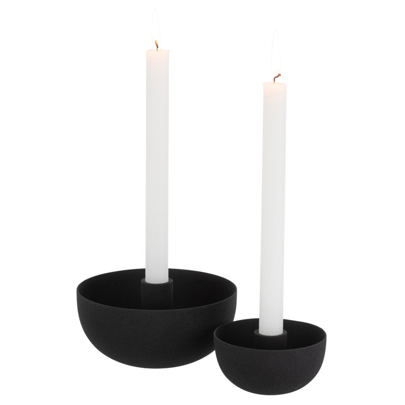 Cozy Iron Tabletop Tealight Holder, 8cm H x 15cm W x 15cm D, Black