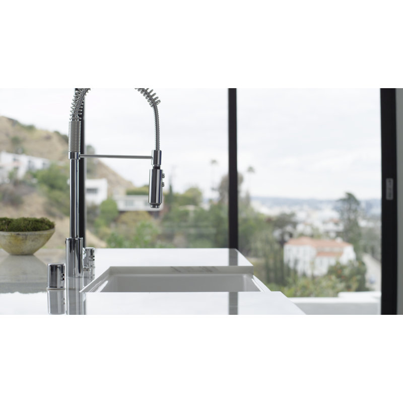 Pirellone Pull-Down Kitchen Faucet, Polished Chrome
