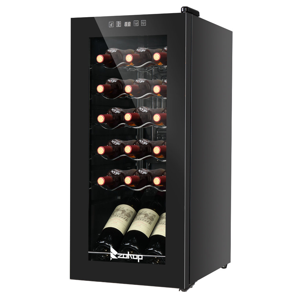 Winado Single Zone 13.8'' Freestanding 18 Bottle and Can Wine & Beverage Refrigerator Winado