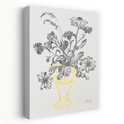 Art contemporain contemporain coloré délicat avec fleur rose délicate