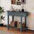 Elegant Retro Console Table with Curved Design and Smooth Glaze for Entryways, Living Rooms and hallways-596735710