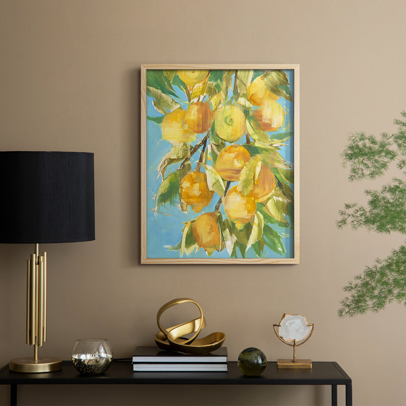 «Lovely Lemon», reproduction encadrée - bois massif, Naturel, H 11 po x l 9 po