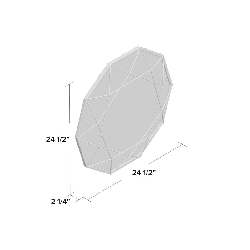 Miroir d'appoint Conkle Glam, Or