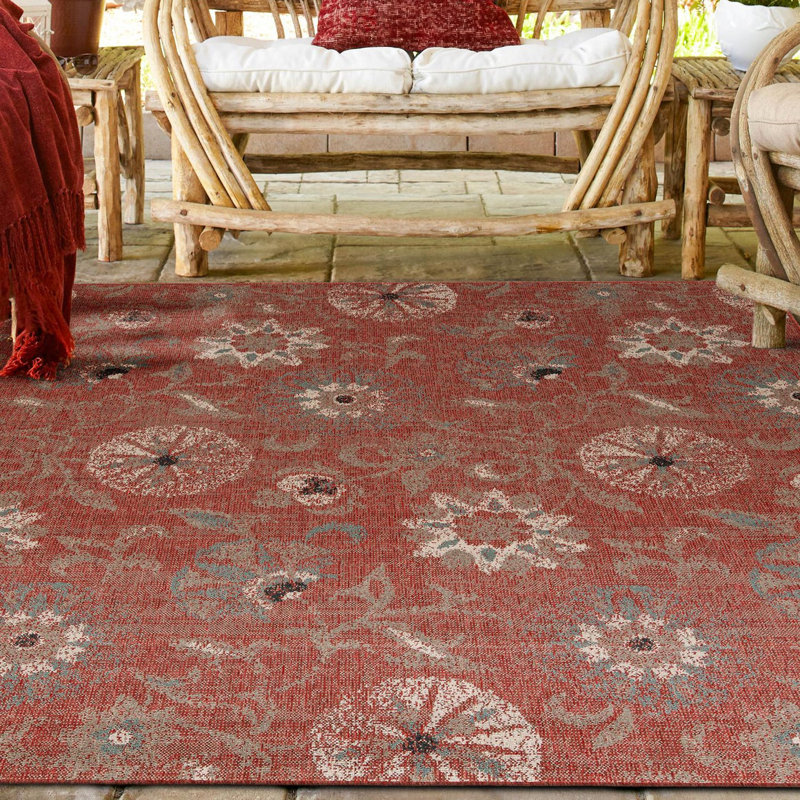 Tapis d'extérieur botanique, Carré 7 pi 10 po