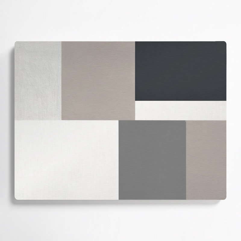 Minimalisme 5, art mural gris en métal, H 11 po x l 14 po