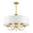 Sampson 5 - Light Shaded Drum Chandelier-350388593