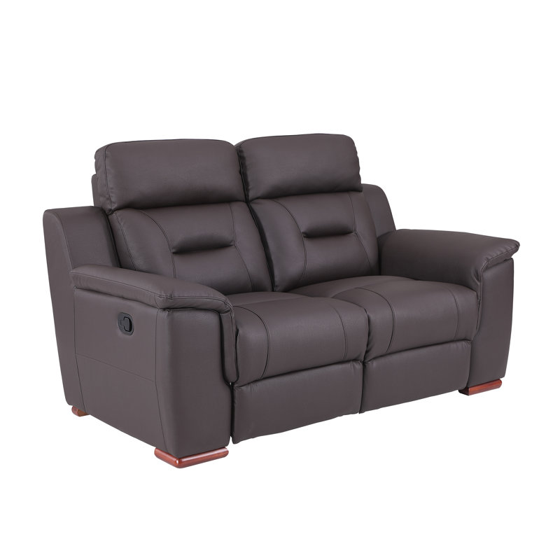 Annahi 67'' Faux Leather Reclining Loveseat, Brown