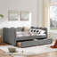 Lit de jour double avec deux tiroirs de rangement et port USB-2085595544