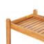Chariot-bar à tablette en bois - Panneaux à lattes, mobile avec porte-bouteilles de vin, l 44 po x P 21,72 po, H 31,64 po, métal au design transitionnel noir, option de rangement