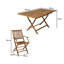 Nayoun 4 Seater Wooden Rectangular Garden Armchair Dining Set - 120cm-2145704609-2119779313