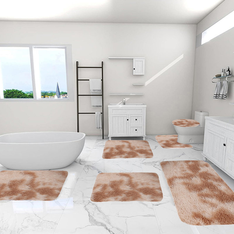 Ensemble de 6 tapis de bain pour salle de bain 6 pièces