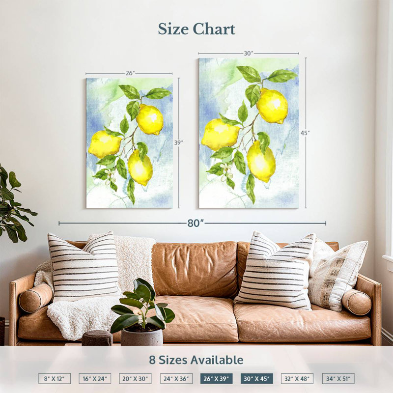 Yarlin Painterly Lemons II, 39" H x 26" W