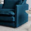 Salon bleu - 3 canapé modulaire avec structure en bois et structure de qualité en tissu d'ameublement en chenille respirant