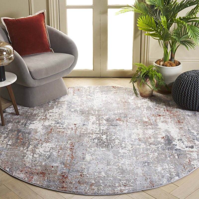 Vogue Performance Abstract Rug, Round 6'7"