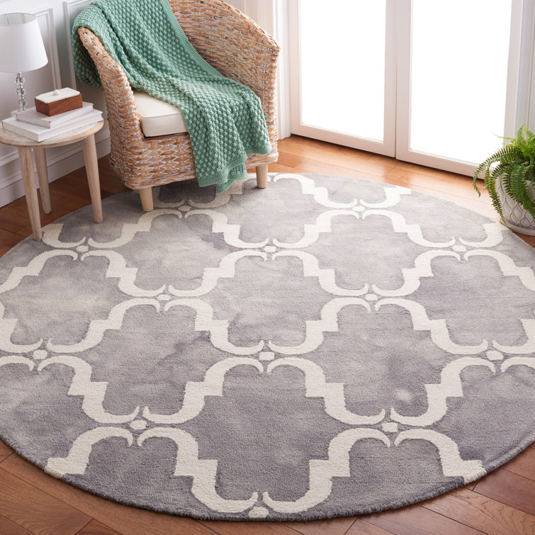 Dip Dye Hand Tufted Wool Geometric Rug