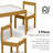 Ebern Designs 3 Piece Table and Chairs Set with Natural Finish and Dry Erase Surface